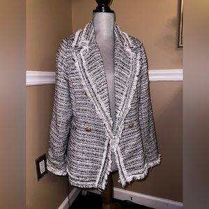 Brand new tweeted material blazer